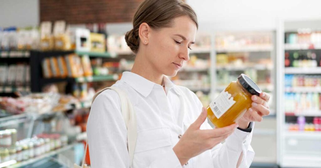 Health Canada compliant food label with bilingual text and nutrition facts table