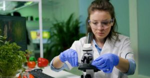 Researcher analyzing clinical data for EFSA novel food approval