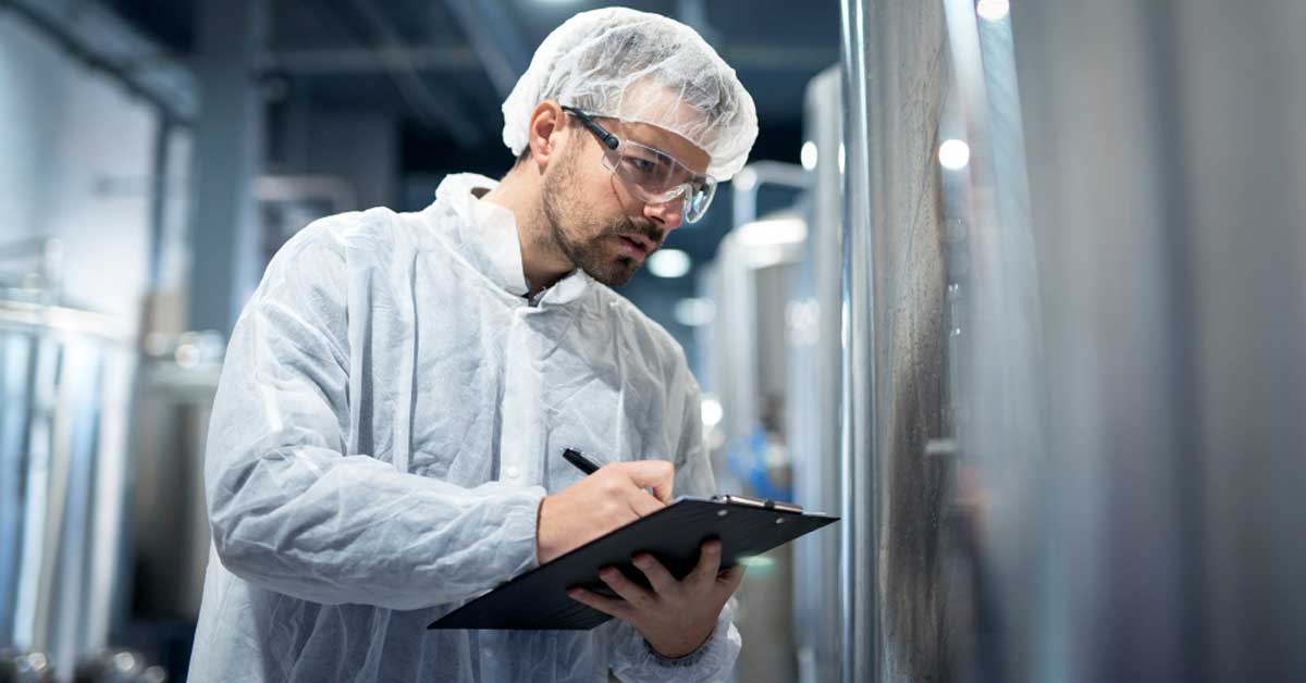 Scientist reviewing FDA dietary exposure assessment data for food ingredient compliance